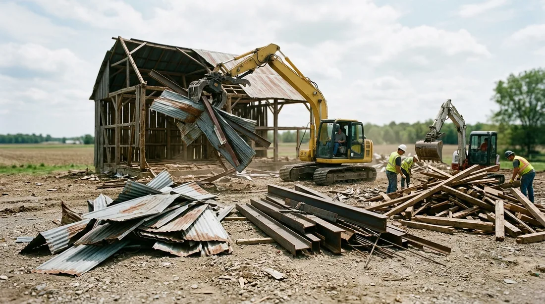 Mechanical demolition, with materials separated for recycling where practical — Springfield, MO